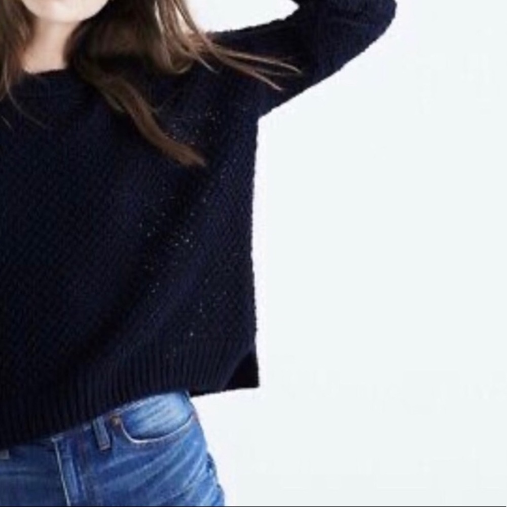 MADEWELL Navy Blue Crewneck Sweater